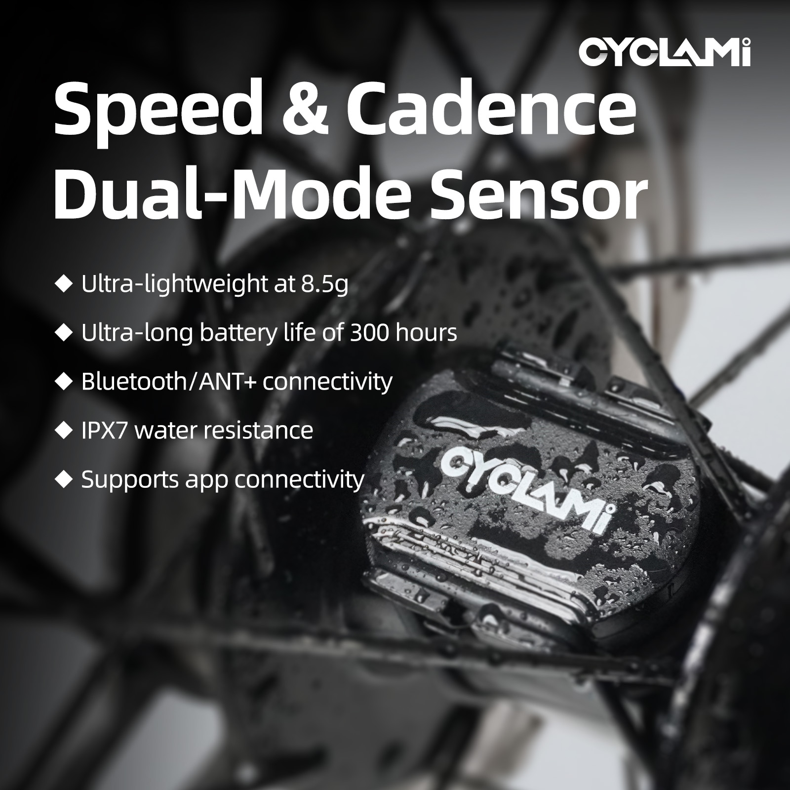 Cycling Speed Cadence Sensor Dual - جهاز قياس السرعة والدورة CYCLAMI C2