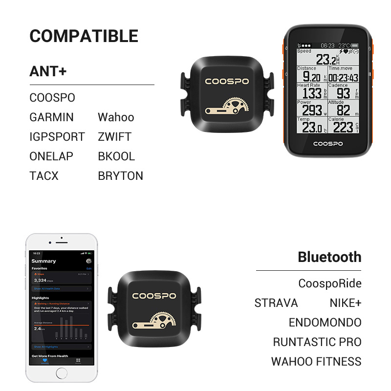 مستشعر سرعة الدراجة COOSPO، ثن - مراجعة Cycling Speed Cadence Sensor Dual وسعره