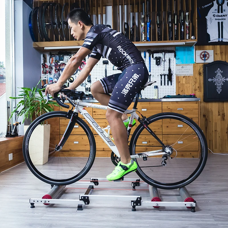 حامل دراجات ROCKBROS للتدريب ا - مراجعة Bike Rollers Indoor Cycling Aluminum وسعره